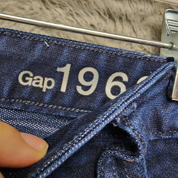 Gap Jeans Womens 35 Blue Cheetah Print Always Skinny Cotton Blend - Picture 2 of 14